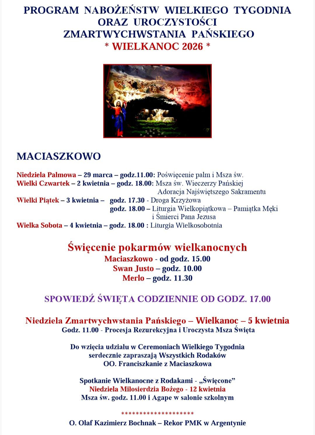 Misas para Pascua en Buenos Aires